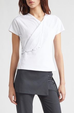 Paloma Wool Olimpia Side Snap Cotton Top in White at Nordstrom, Size X-Large