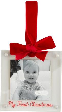 Mud Pie Babys First Christmas 4 x 4-Inch Picture Frame Ornament in Bright Red at Nordstrom