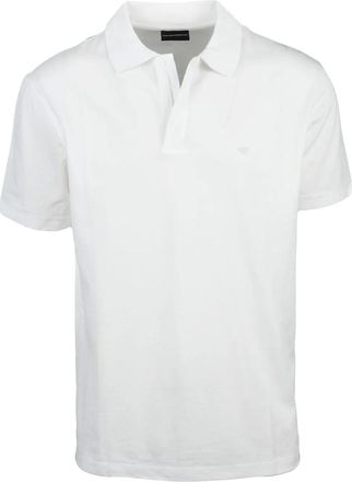 Emporio Armani White Timeless Cotton Polo Shirt