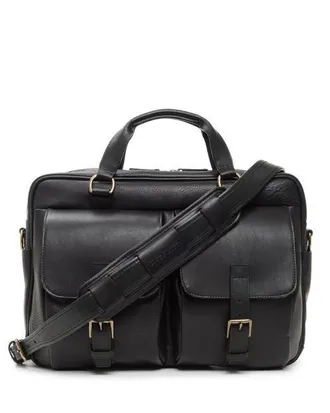 Korchmar Barton Leather Briefcase in Black at Nordstrom