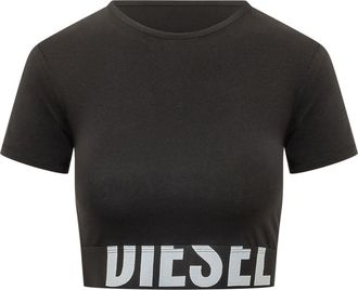 Diesel Black Logo Crew Neck T-Shirt
