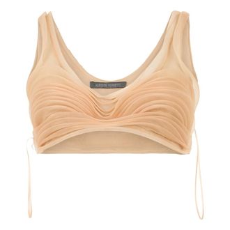 Alberta Ferretti Top cropped with U neckline - female - Alberta Ferretti - Sleeveless Tops - Pink - S - Tops