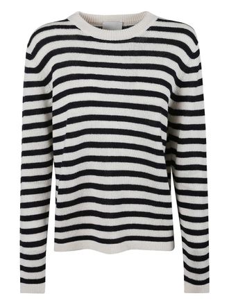 Allude striped sweater - women - Wool/Cashmere - L - Neutrals