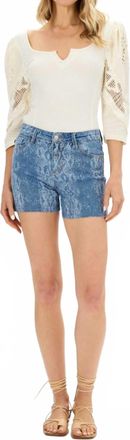 Judy Blue Midrise Denim Cut Offs Short In Snake Print
