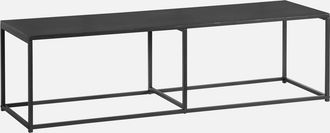 Sweeek Sweeek - Mueble Tv De Metal Con Barra De Refuerzo, 140cm, Industrielle, Negro, 140x40x40 Cm