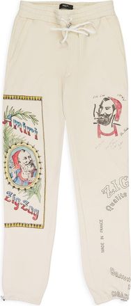 Amiri Almond Zig Zag Sketch Sweatpants