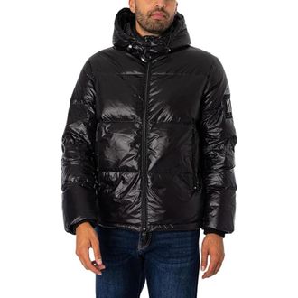 A|X Armani Exchange Gewatteerde jas met capuchon - Heren - Winterjassen - Zwart - L - Jassen