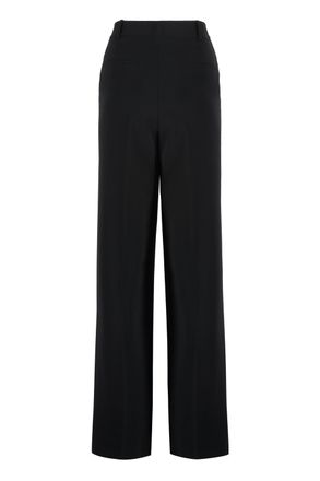Michael Michael Kors Womens Cr&ecirc;pe Trousers Black Polyester Wide-Leg