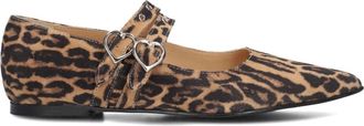 Toral Shoes Luipaardprint Ballerina Schoenen - Dames - Ballerinas - Bruin - 39 EU - Schoenen