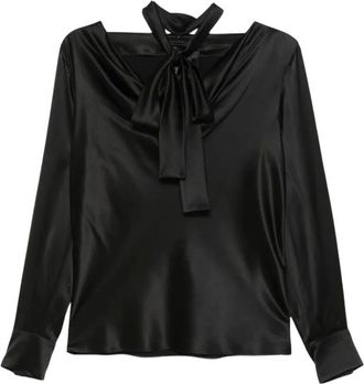 Max Mara Blusa de seda suave - Blouses & Shirts - Mujer - Negro - XS