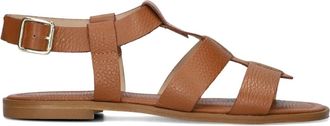 Stefano Lauran Schoenen, Dames, Bruin, 42 EU, Leer, Casual Cognac Sandalen