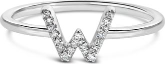 House of Brilliance 10K Gold Diamond Accent Initial A-Z Ring