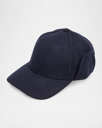 Varsity Men & apos;s Brushed Wool Ear-Flap Baseball Cap