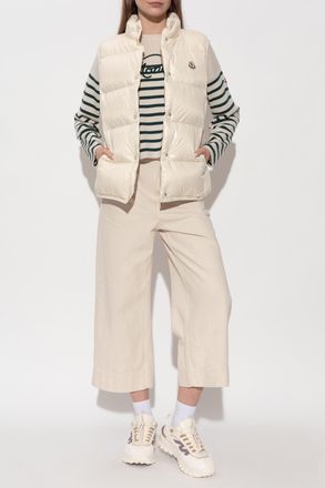 Moncler Quilted Vest Badia, Womens, Cream