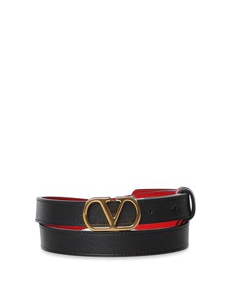Valentino Garavani Vlogo Signature Reversible Calfskin Belt