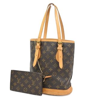 Louis Vuitton Bucket Monogram Brown Canvas Handbag (Pre-Owned)
