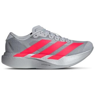 adidas Womens adidas Adizero Evo SL - Running Shoes Silver Met/Lucid Red/Iron Met Size 10.0