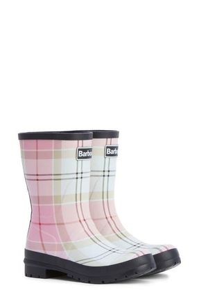 Barbour Banbury Rain Boot in Cherry Blossom Tartan at Nordstrom, Size 10