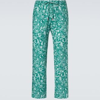 Kiton Printed linen pants