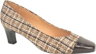 Peter Kaiser Stof Pump 5cm - Dames - Pumps - Bruin - 37 EU - Schoenen