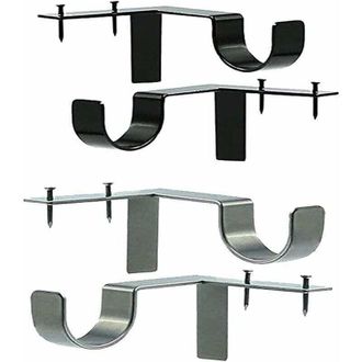 OEM 4 Soportes Para Barras De Cortina Sin Necesidad De Taladrar, Montaje Ajustable En Pared Para Barras De Cortina, Fijaciones Para Barras De Cortina, Acc