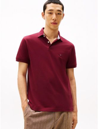 Tommy Hilfiger Mens Regular Fit Stretch Tommy Polo - Red - M