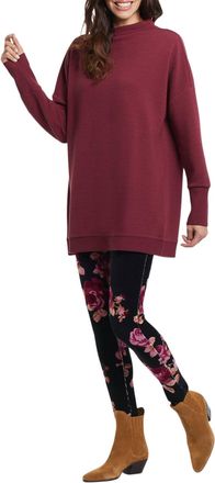Tribal Tribal Ottoman Knit Tunic In Rubywine