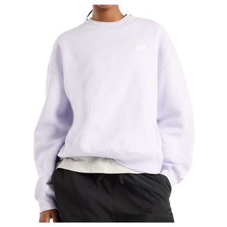 New Balance Sport Essentials Fleece Crew Pullover f&uuml;r Damen | wei&szlig;