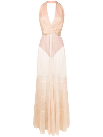 Lethicia Bronstein Milena sheer-panel maxi dress - Pink