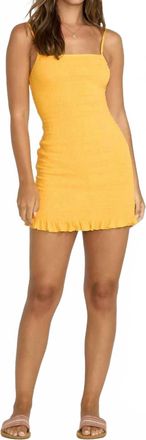 Billabong So Bright Mini Dress In Golden Peach