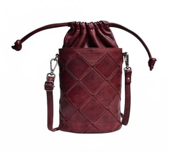 Latico Womens Leather Payne Crossbody Purse In Oxblood