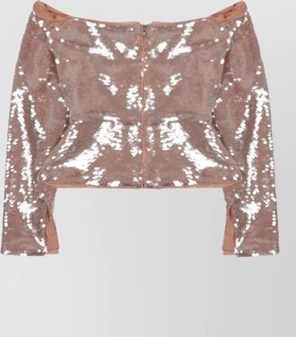 Self Portrait sequined sleeveless blouse