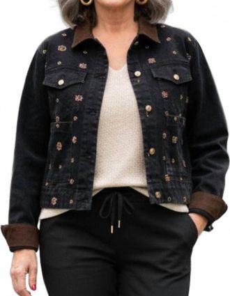 Made in Italy Luxe Denim Jacket In Black