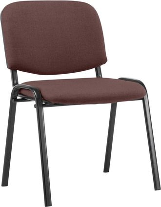 Clp Silla con patas de metal y asiento en Tela Marrón