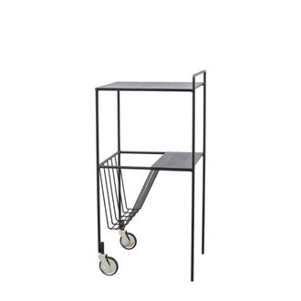 House Doctor Carro de acero negro con ruedas
