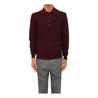 Paolo Pecora Truien & Vesten, Heren, Rood, XL, Wol, Maglia A Polo