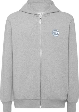 Philipp Plein Felpa con cappuccio e zip - Grigio