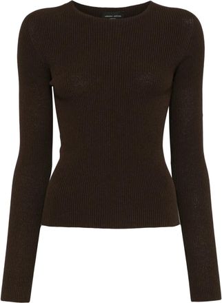 Roberto Collina Top a coste - Marrone