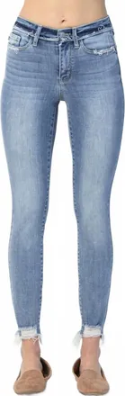 Judy Blue Mid Rise Skinny Jeans In Light Wash