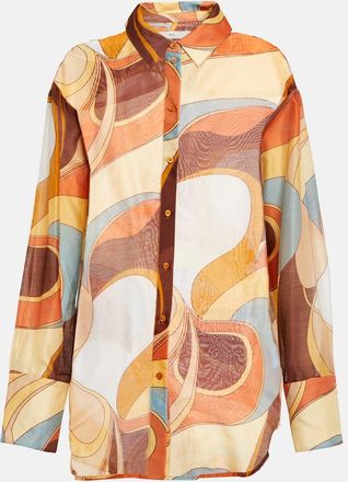 Sir. Printed cotton and silk shirt