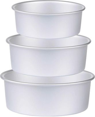 OEM Juego De 3 Moldes Redondos Para Pasteles (15 Cm / 20 Cm / 25 Cm), Moldes De Aluminio Multicapa Para Hornear, Revestimiento Antiadherente Duradero, Hor