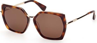 Max Mara MM0136 MILLER 5 52E Womens Sunglasses Tortoiseshell Size 56