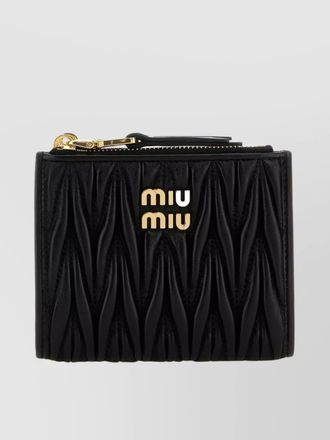 Miu Miu quilted leather wallet gold-tone hardware