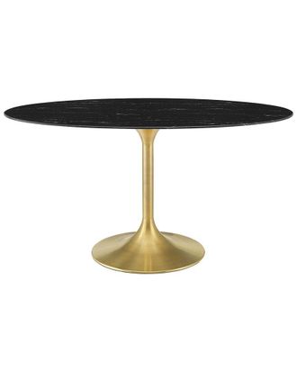 ModWay Lippa 60In Oval Artificial Marble Dining Table