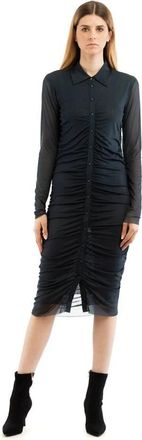 Patrizia Pepe Dazzle Dress - Dames - Casual kleedjes - Blauw - XS - Polyester - Kleedjes