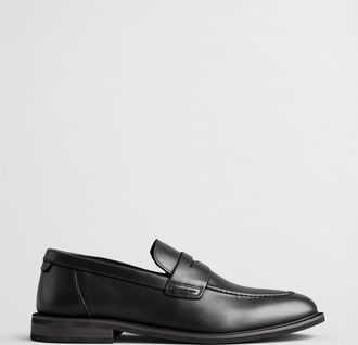 GANT Men Lozham Leather Loafers (41) BLACK