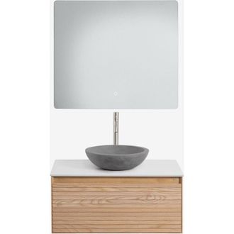 Sklum Sklum - Conjunto De Mueble De Ba&ntilde;o En Madera De Fresno Tedrik