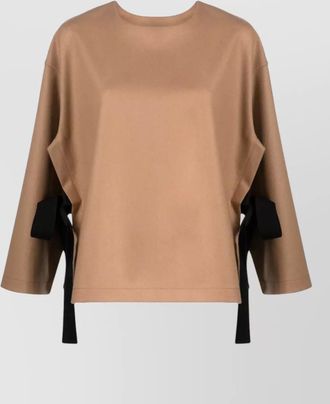 Erika Cavallini Semi Couture wool blend terry-effect long-sleeve blouse