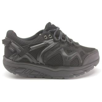 Mbt Hodari 18 Sym Leather Textile Mens Low Top Trainers - UK 6.5 - US 7.5 Men - EU 41 - Black - Size:UK 6.5