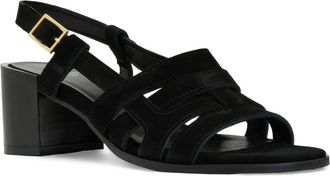 Aquatalia Dimaro Weatherproof Slingback Sandal in Black Suede at Nordstrom, Size 9.5